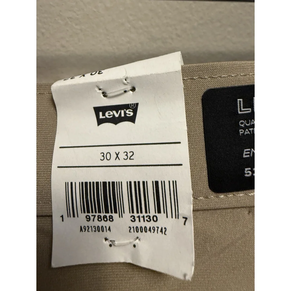 Levi's 511‎ Jeans Mens 30x32 Slim Straight Leg Tech Khaki Tan New With Tag